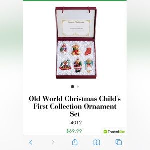 Old World Christmas | Child’s First Christmas ornament set- set of 6